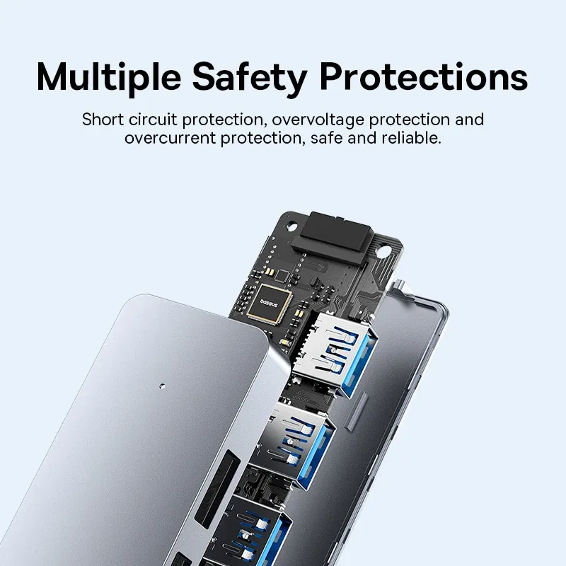 Hub USB 3.0 à 4 ports en ABS pour ordinateur portable, adaptateur multiport compatible Xiaomi, Lenovo, MacBook et PC 3