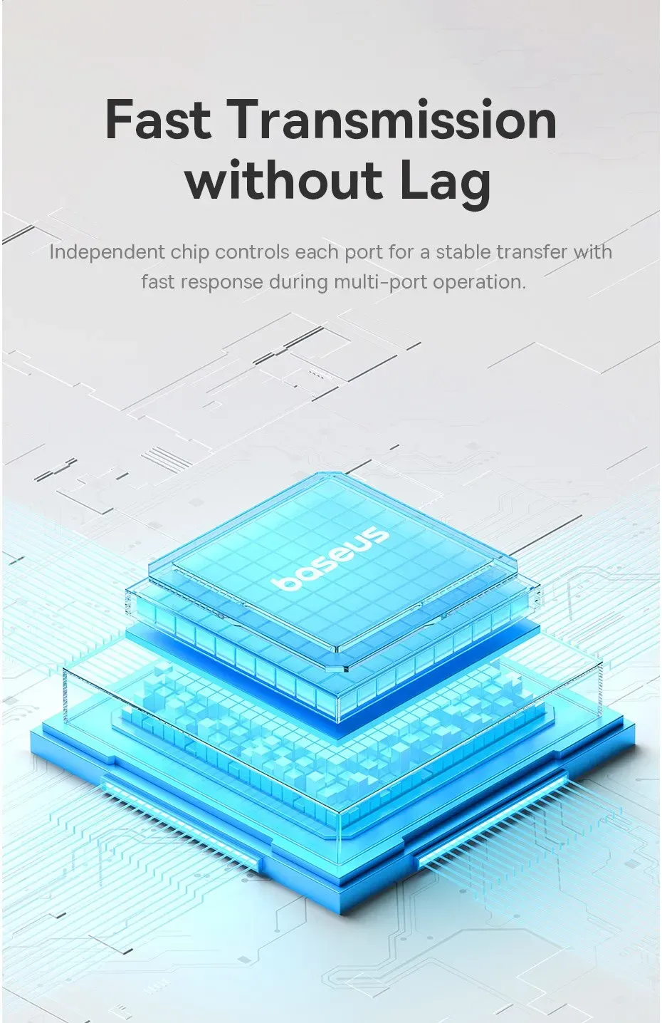 Hub USB BASEUS 4 ports, utilisation au bureau