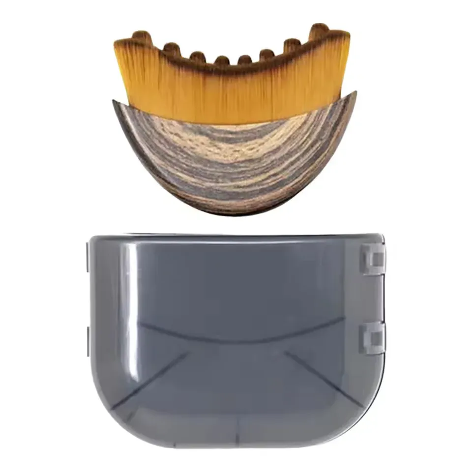 Brosse de contour ergonomique pour le visage, masseur de drainage lymphatique manuel à poils souples pour le nettoyage et le modelage du visage 10