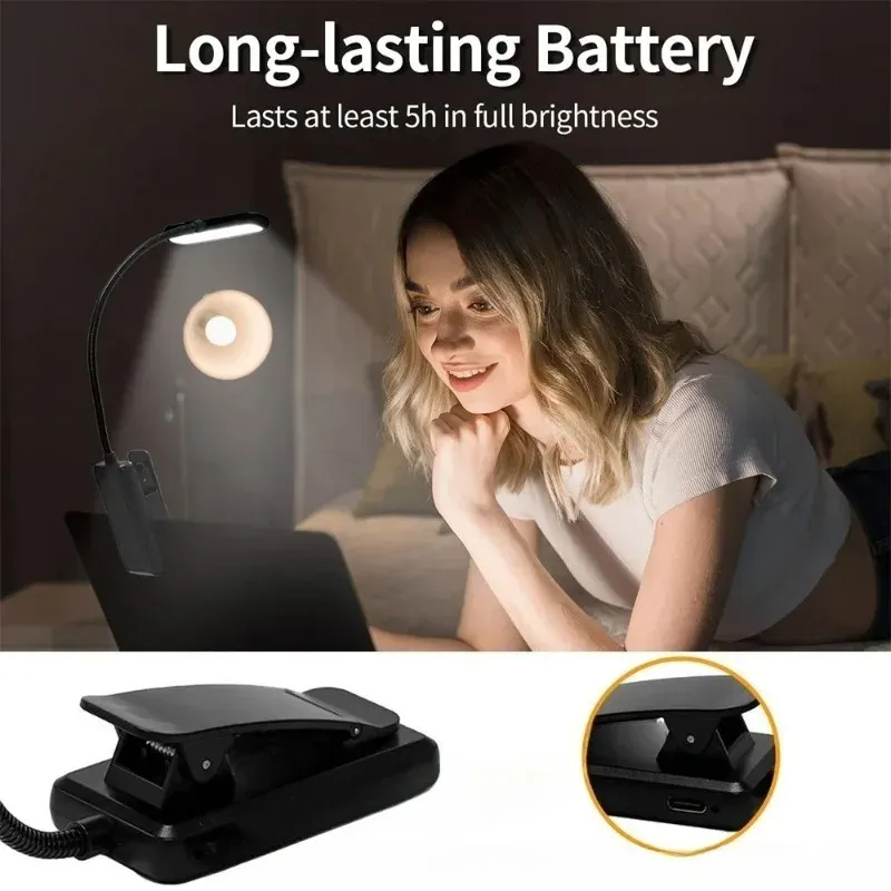 Lampe de lecture LED, fixation par pince