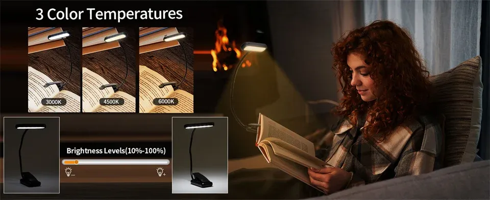 Lampe de lecture LED, usage nocturne