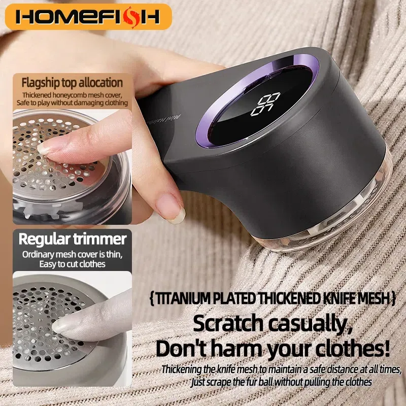 Dissolvant de peluches électrique rechargeable USB, tondeuse à peluches portable pour vêtements, rasoir anti-bouloches à grande vitesse 2