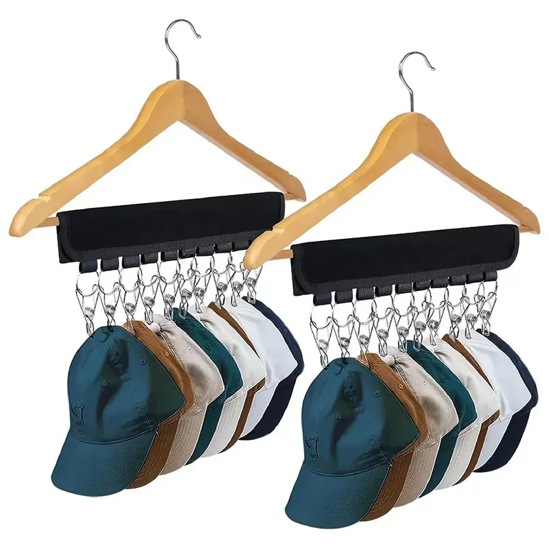 Support pliable pour casquettes de baseball, clips de cintre pour chapeaux et serviettes, en acier inoxydable antirouille, lot de 10 - Image 1