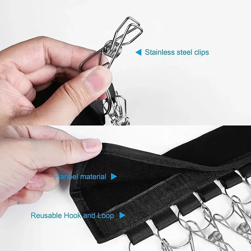 Support pliable pour casquettes de baseball, clips de cintre pour chapeaux et serviettes, en acier inoxydable antirouille, lot de 10 3