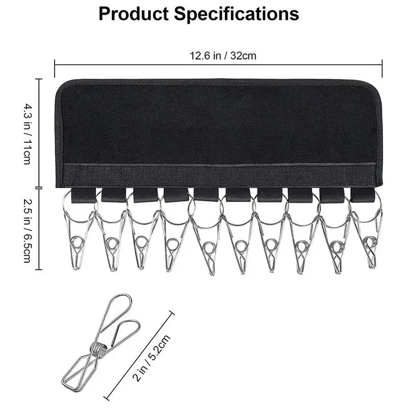Support pliable pour casquettes de baseball, clips de cintre pour chapeaux et serviettes, en acier inoxydable antirouille, lot de 10 6