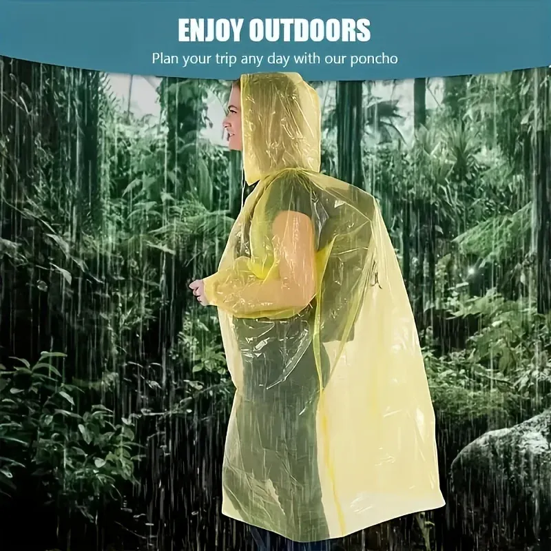Poncho imperméable jetable – Lot de 5 ou 10 – Randonnée et voyage en montagne 3