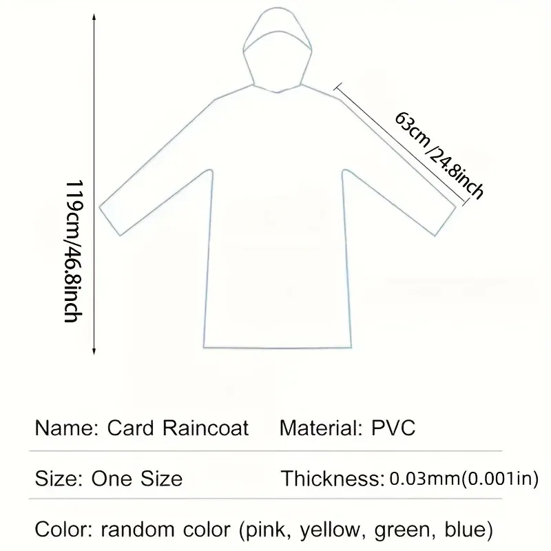 Poncho imperméable jetable compact