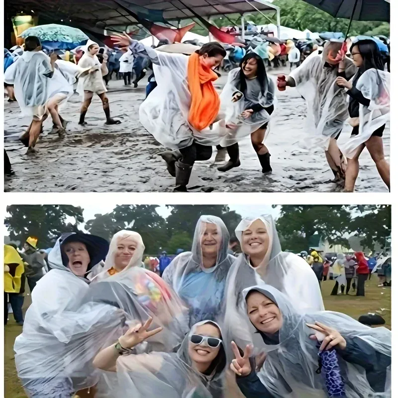 Poncho imperméable jetable, protection totale