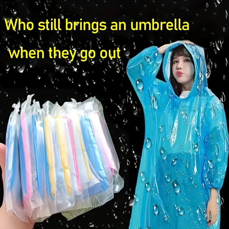 Poncho imperméable jetable en détail