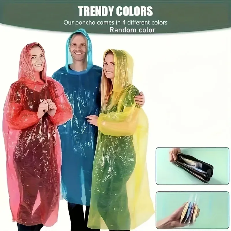 Poncho imperméable jetable pour randonnée