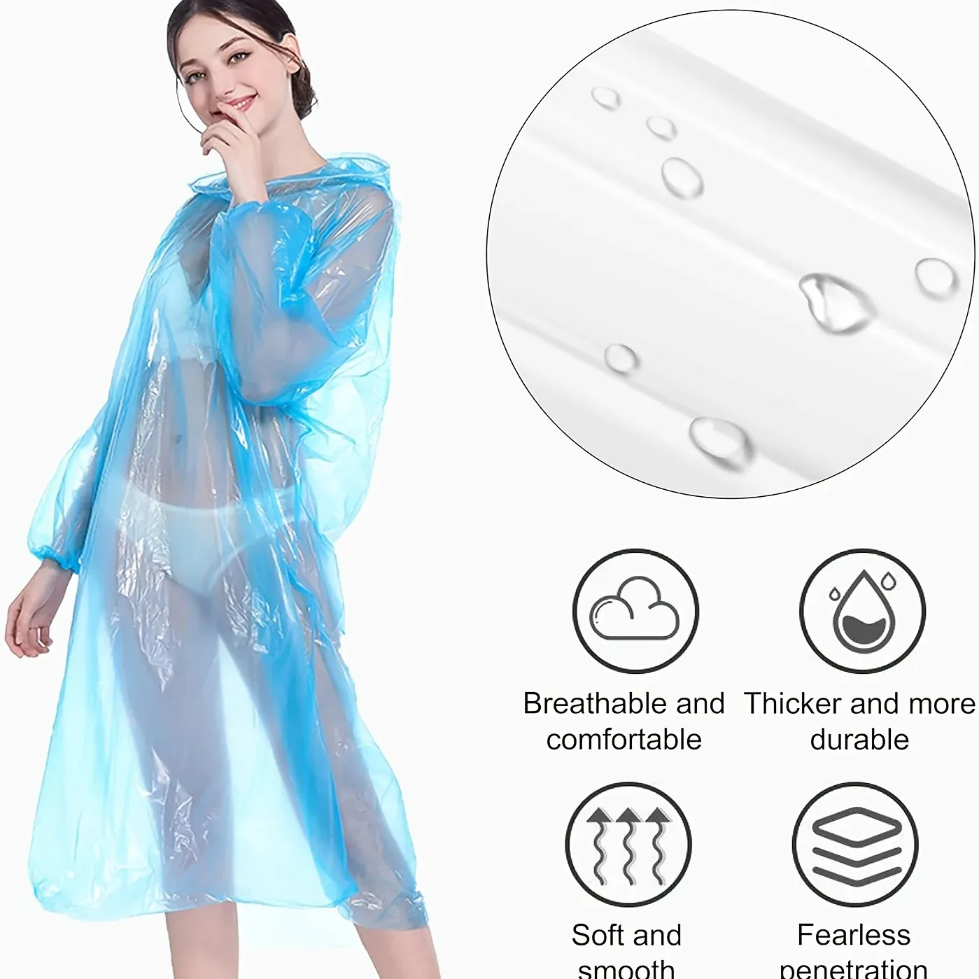 Poncho imperméable jetable pour voyage
