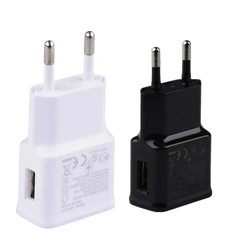 Adaptateur secteur USB double 5 V, prise UE, chargeur mural de voyage pour iPhone, Samsung, Xiaomi et Huawei - Image 1