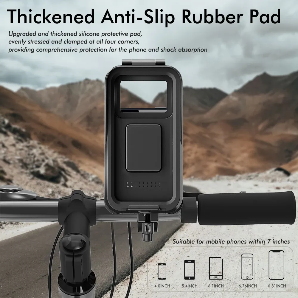Support de téléphone antibuée et étanche pour moto et vélo (tube unique) 3