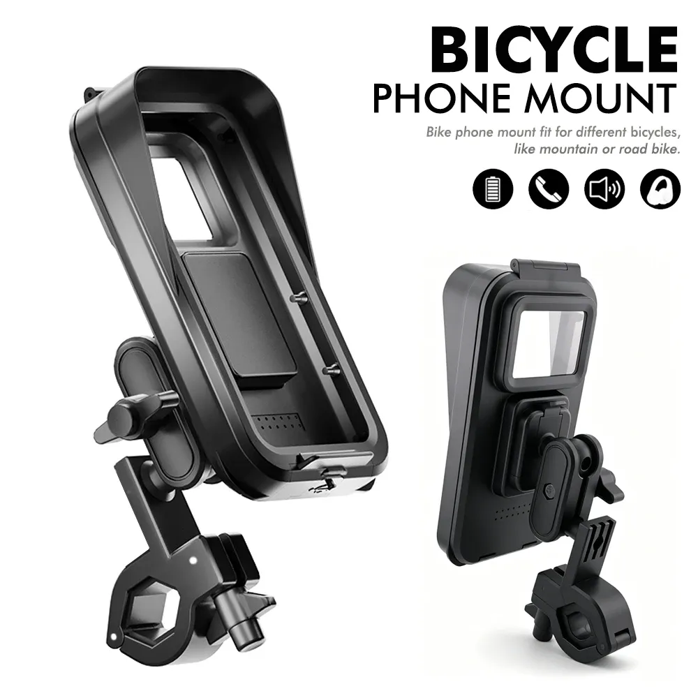 Support de téléphone antibuée et étanche pour moto et vélo (tube unique) - Image 1