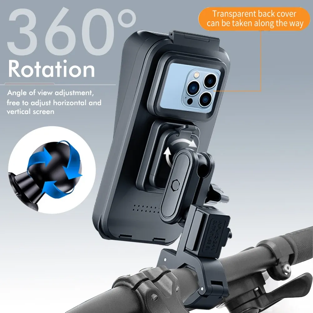 Support de téléphone antibuée et étanche pour moto et vélo (tube unique) 4
