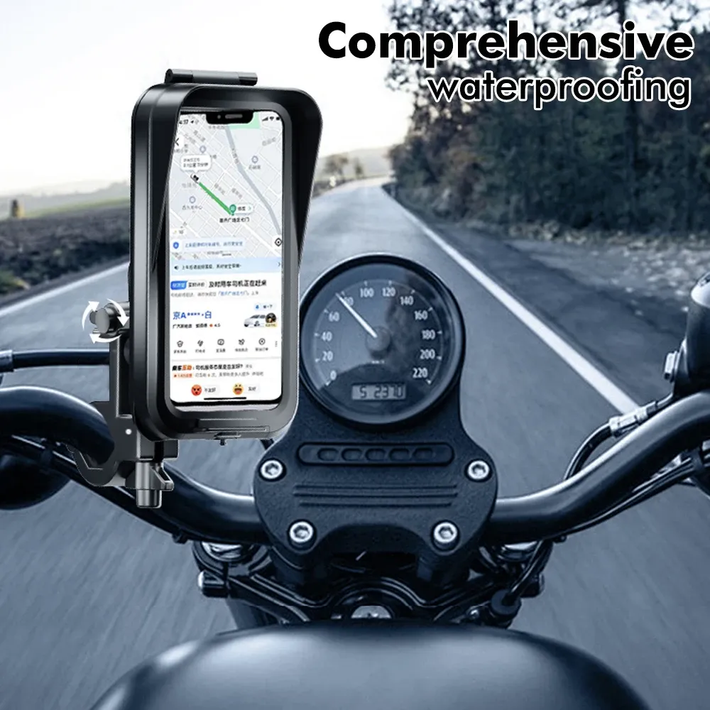 Support de téléphone antibuée et étanche pour moto et vélo (tube unique) 5