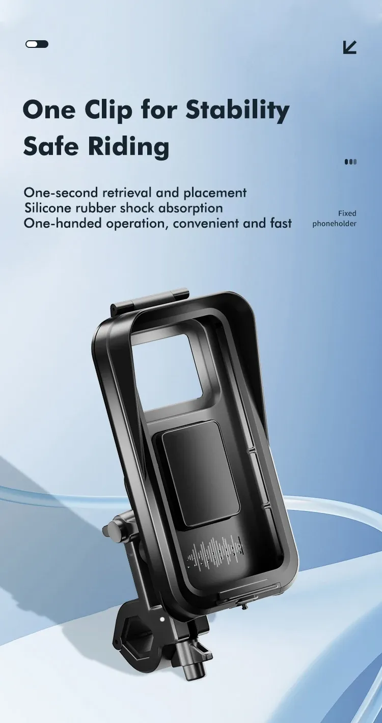 Support de téléphone antibuée étanche pour moto et vélo