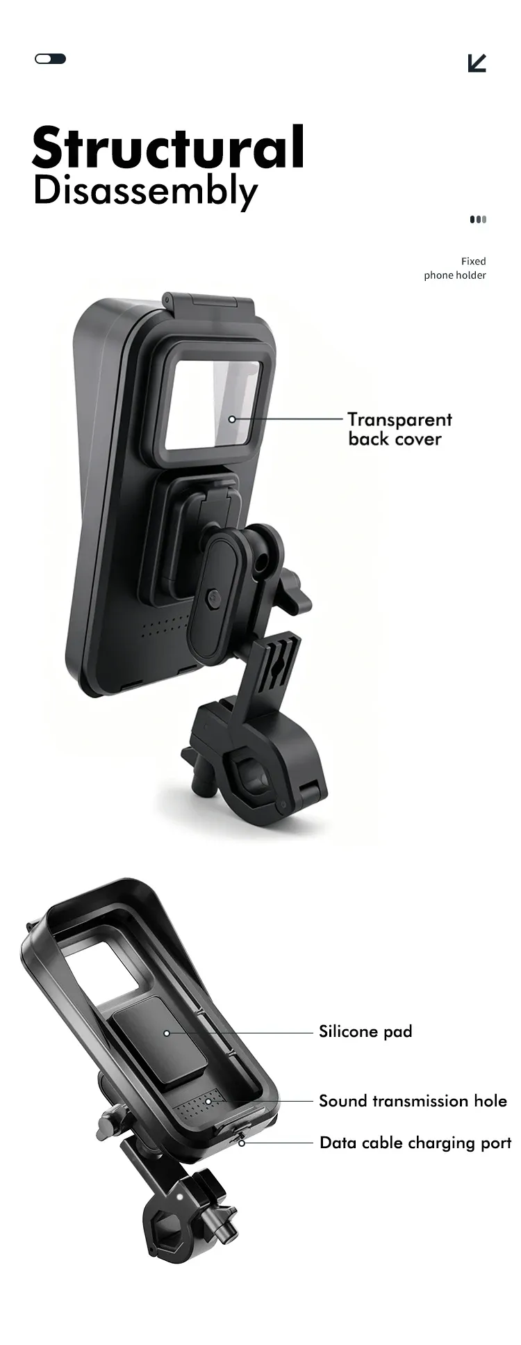 Support de téléphone pour cycliste en balade