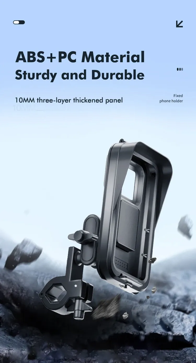 Support de téléphone pour vélo, finitions soignées