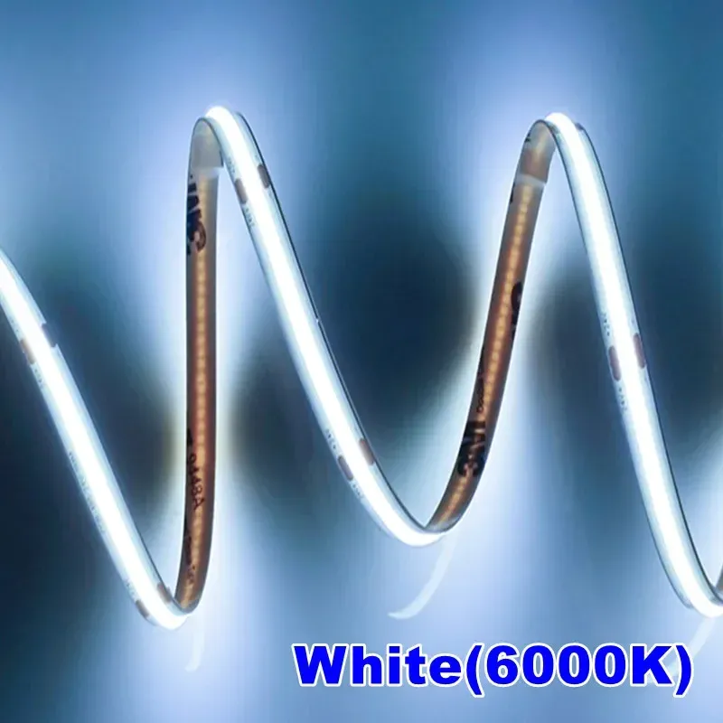 Ruban LED COB DC 12 V / 24 V, 320 ou 480 LED/m, haute densité, IRC90/IRC95, rose, jaune, bleu glacé, rouge, vert, flexible, éclairage LED FOB 9