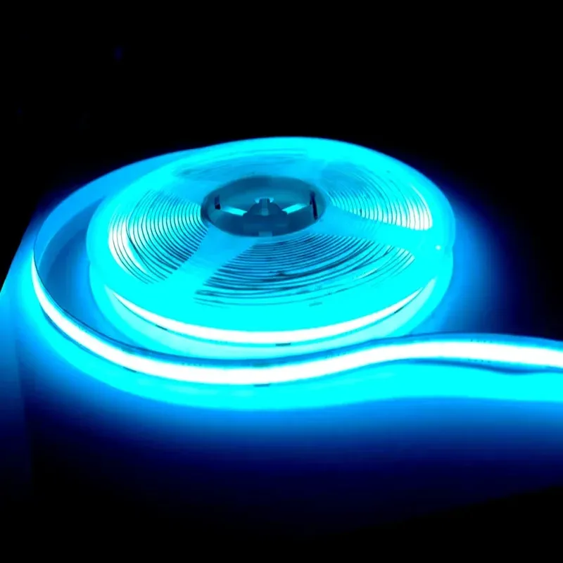 Ruban LED COB DC 12 V / 24 V, 320 ou 480 LED/m, haute densité, IRC90/IRC95, rose, jaune, bleu glacé, rouge, vert, flexible, éclairage LED FOB 14