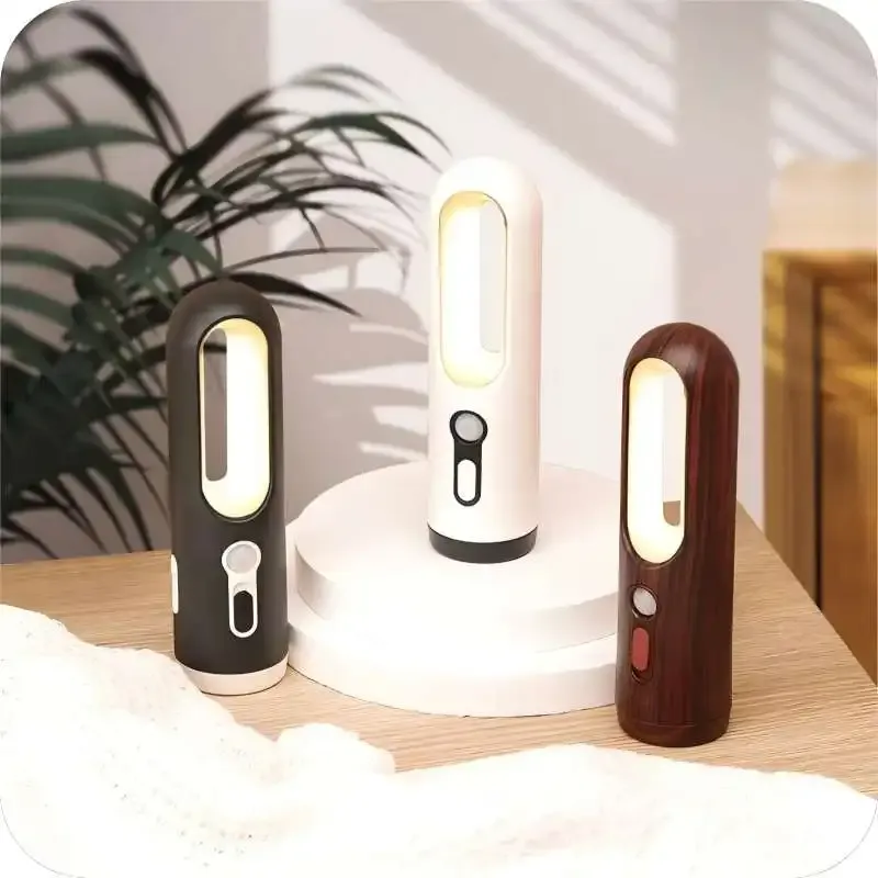 Veilleuse LED portable 2 en 1 avec capteur de mouvement, lampe de poche pour chambre, salle de bain, lecture et camping, éclairage bébé 4