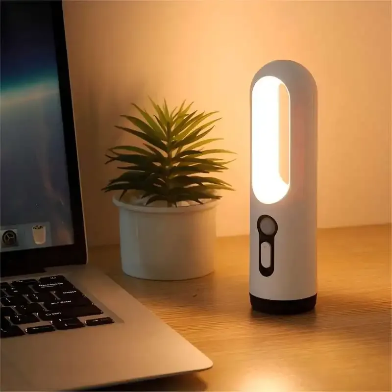 Veilleuse LED portable 2 en 1 avec capteur de mouvement, lampe de poche pour chambre, salle de bain, lecture et camping, éclairage bébé 6