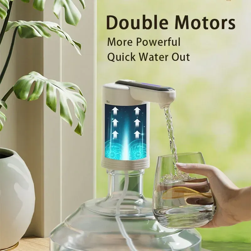 Distributeur d'eau électrique intelligent à double pompe pour bouteille de gallon, usage bureau et maison 3