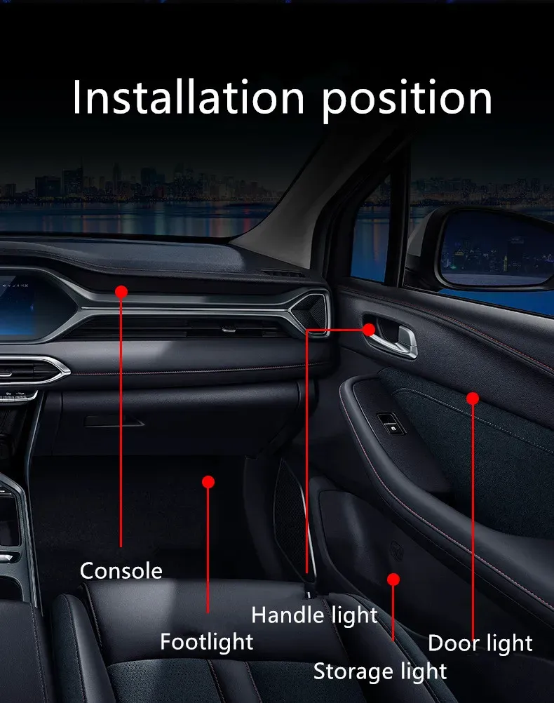 Lumières d'ambiance dans la voiture