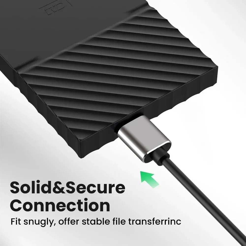Câble USB 3.0 Type-C vers Micro-B mâle pour disque dur externe, compatible Toshiba, Seagate, WD et Lenovo 6
