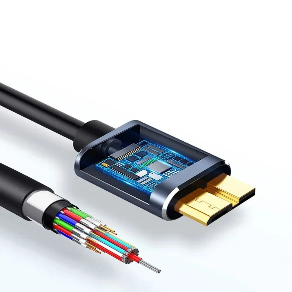 Vue détaillée du câble USB 3.0 Type-C vers Micro-B