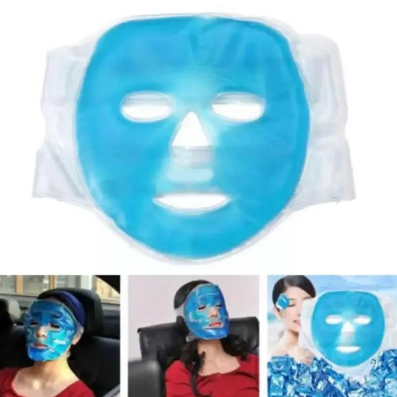 Masque facial rafraîchissant en gel à compresse bleue 3