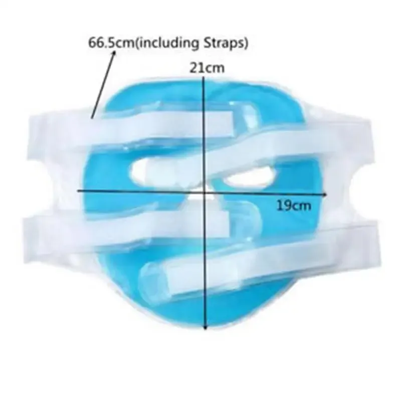 Masque facial en gel froid, mise en situation