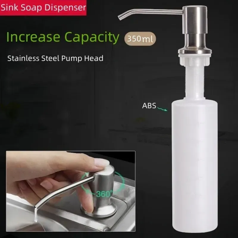 Distributeur de savon en acier inoxydable Regina, pompe manuelle, 350 ml 3