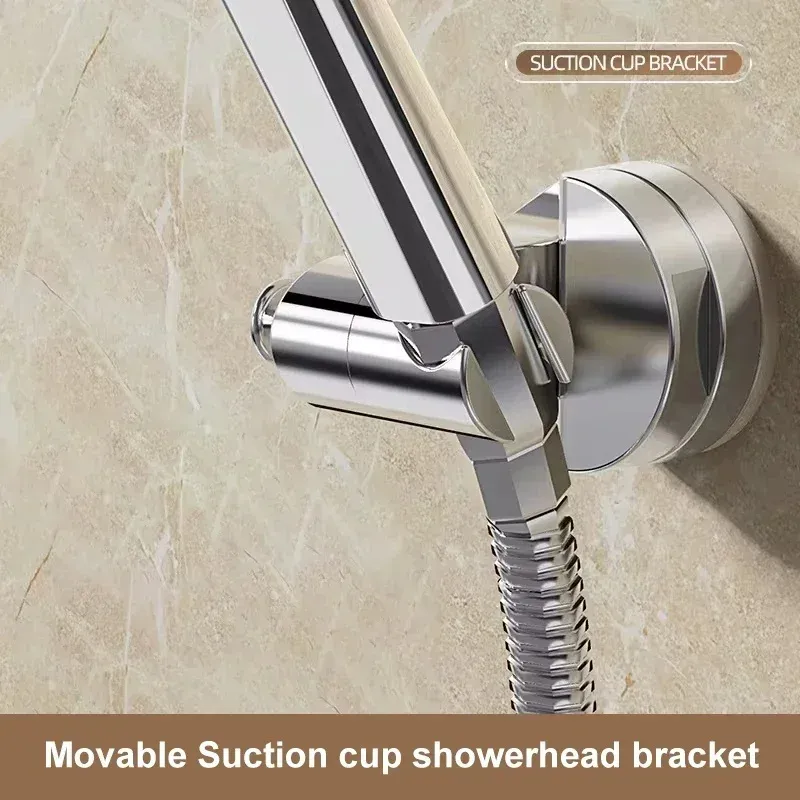 Support de pommeau de douche 360° réglable, auto-adhésif, à ventouse, accessoires de salle de bain 2