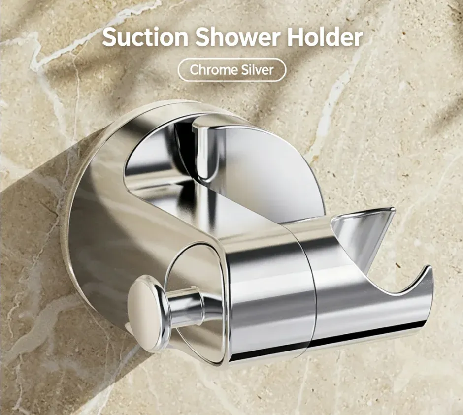 Support de pommeau de douche 360° réglable, auto-adhésif, à ventouse, accessoires de salle de bain 5