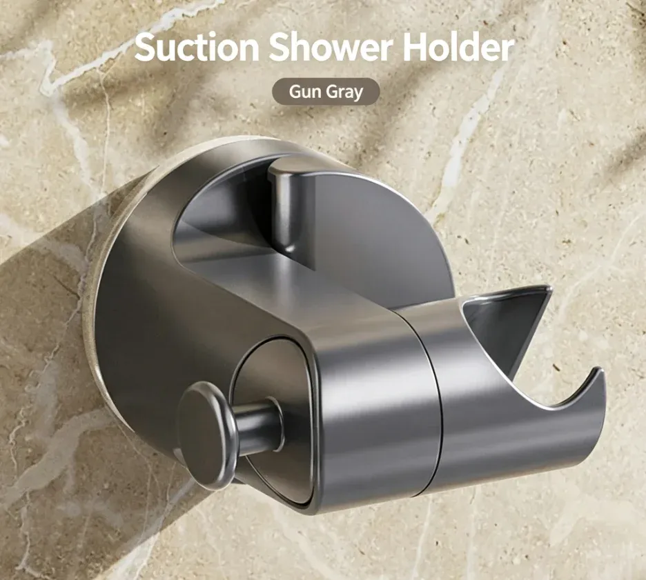 Support de pommeau de douche 360° réglable, auto-adhésif, à ventouse, accessoires de salle de bain 6
