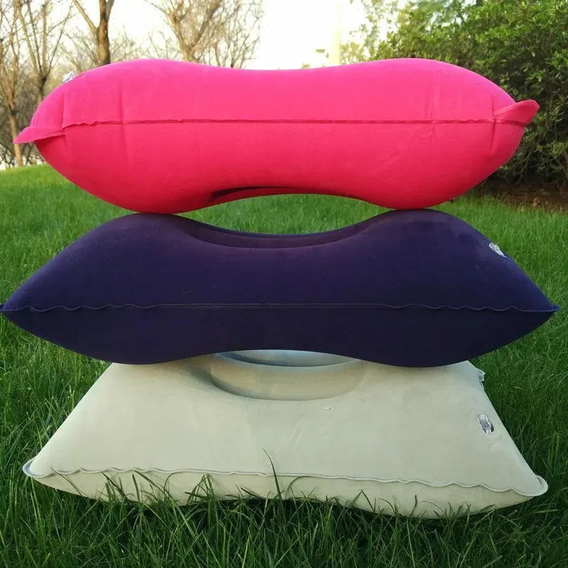 Oreiller gonflable portable en PVC pour voyage et camping 6