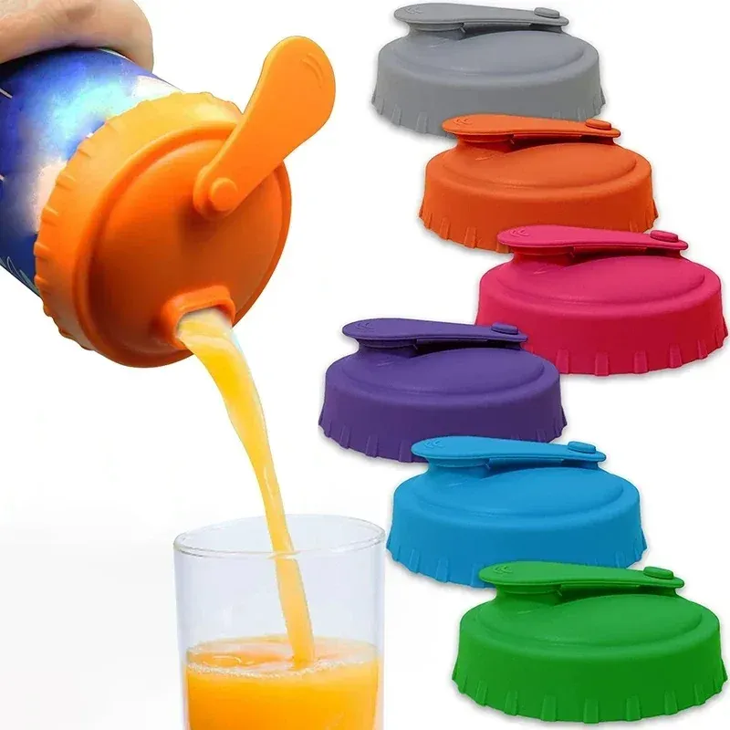 Couvercles réutilisables en silicone de qualité alimentaire pour canettes de soda et boissons - Image 1