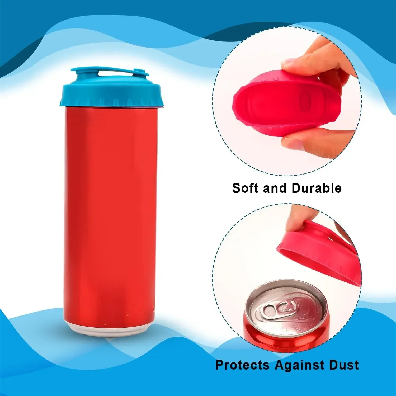 Couvercle de canette en silicone, vue additionnelle