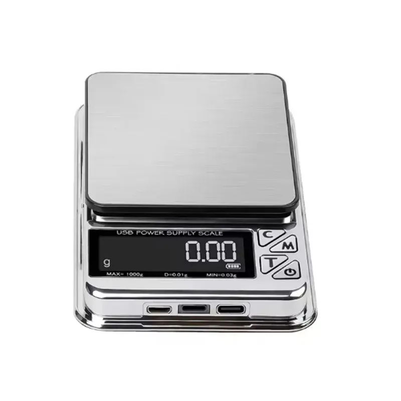 Balance numérique de précision pour bijoux, 1000 g / 0,01 g, avec comptage de pierres précieuses et port USB 6