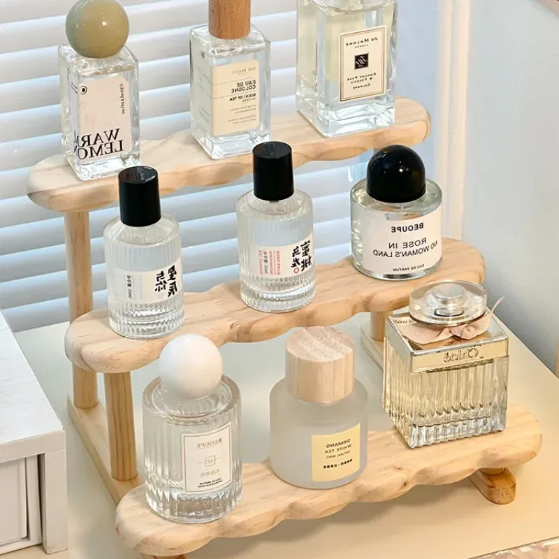 Étagère en bois à 3 niveaux pour parfums et figurines 3