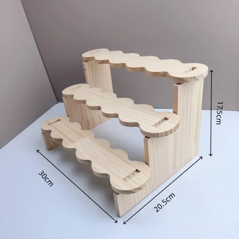 Étagère en bois à 3 niveaux pour parfums et figurines 8
