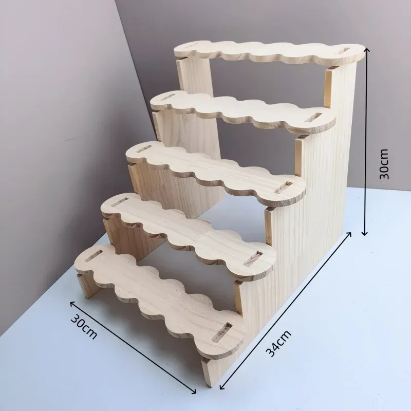 Étagère en bois à 3 niveaux pour parfums et figurines 10