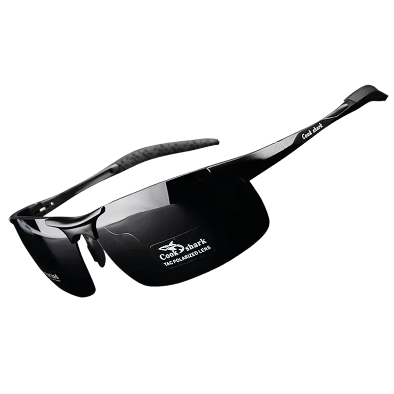Lunettes de soleil Cook Shark pour hommes en aluminium et magnésium, polarisées HD, verres colorés pour la conduite 6