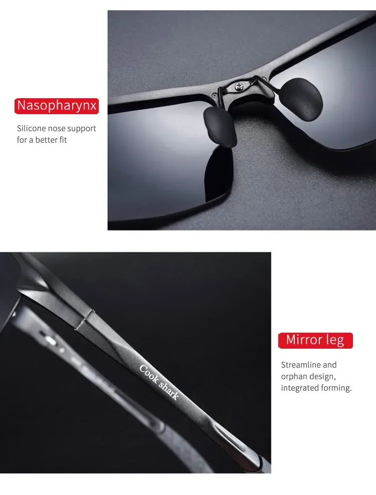 Lunettes Cook Shark, détail des branches
