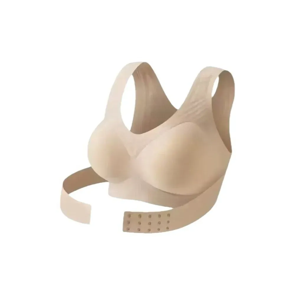 Soutien-gorge correcteur de posture sans couture, push-up, dos croisé, sans armatures, à fermeture avant pour femme 8
