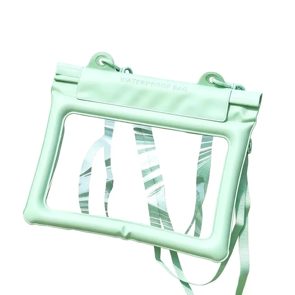Sac de plage étanche en PVC grande capacité avec pochette tactile pour téléphone, bandoulière réglable et effet flottant 8