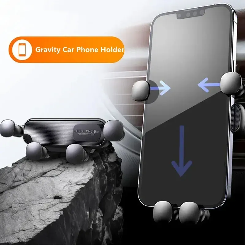 Support de téléphone universel pour voiture à fixation sur grille d'aération, compatible iPhone 13/12 Pro, Xiaomi et Samsung 2
