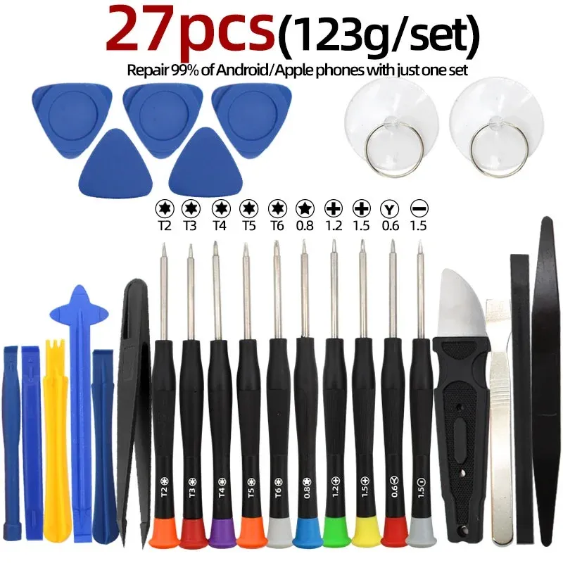 Jeu de tournevis de précision pour téléphones portables, ordinateurs portables, tablettes et ordinateurs, adapté à la petite maintenance et au démontage 12